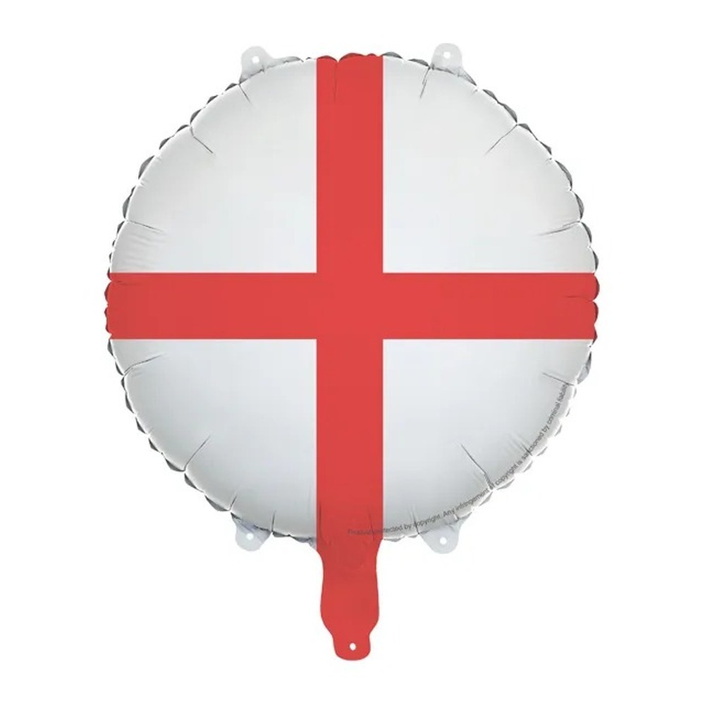Rund England Flag Folieballon - 1 stk (Ø 35 cm) | Storbritannien Folieballoner - Temashop