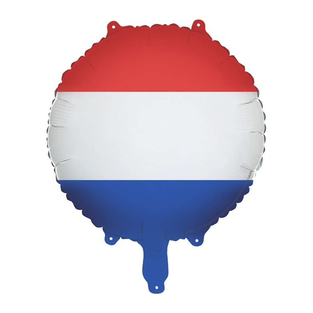 Rund Holland Flag Folieballon - 1 stk (Ø 35 cm) | Holland Folieballoner - Temashop