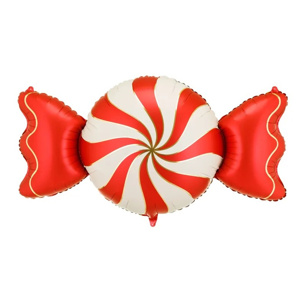 Candy Folieballon Rød/Beige