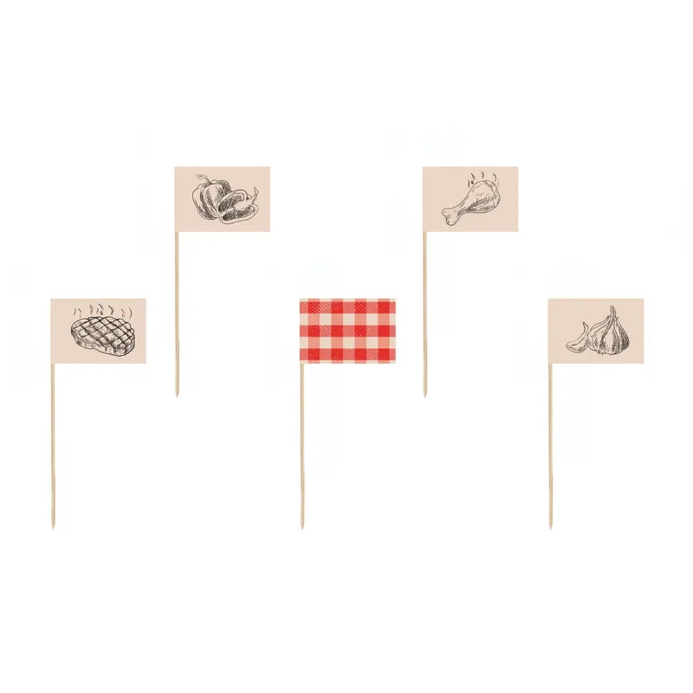 BBQ Madpinde - 12 stk (15 cm) | Barbecue Kagepinde - Temashop