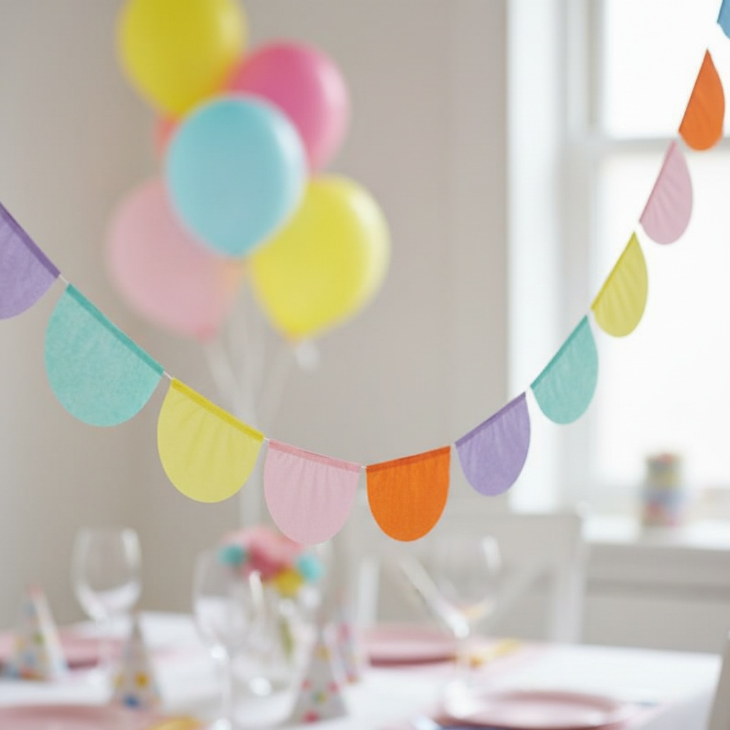 Crepepapir Guirlande Farvemix