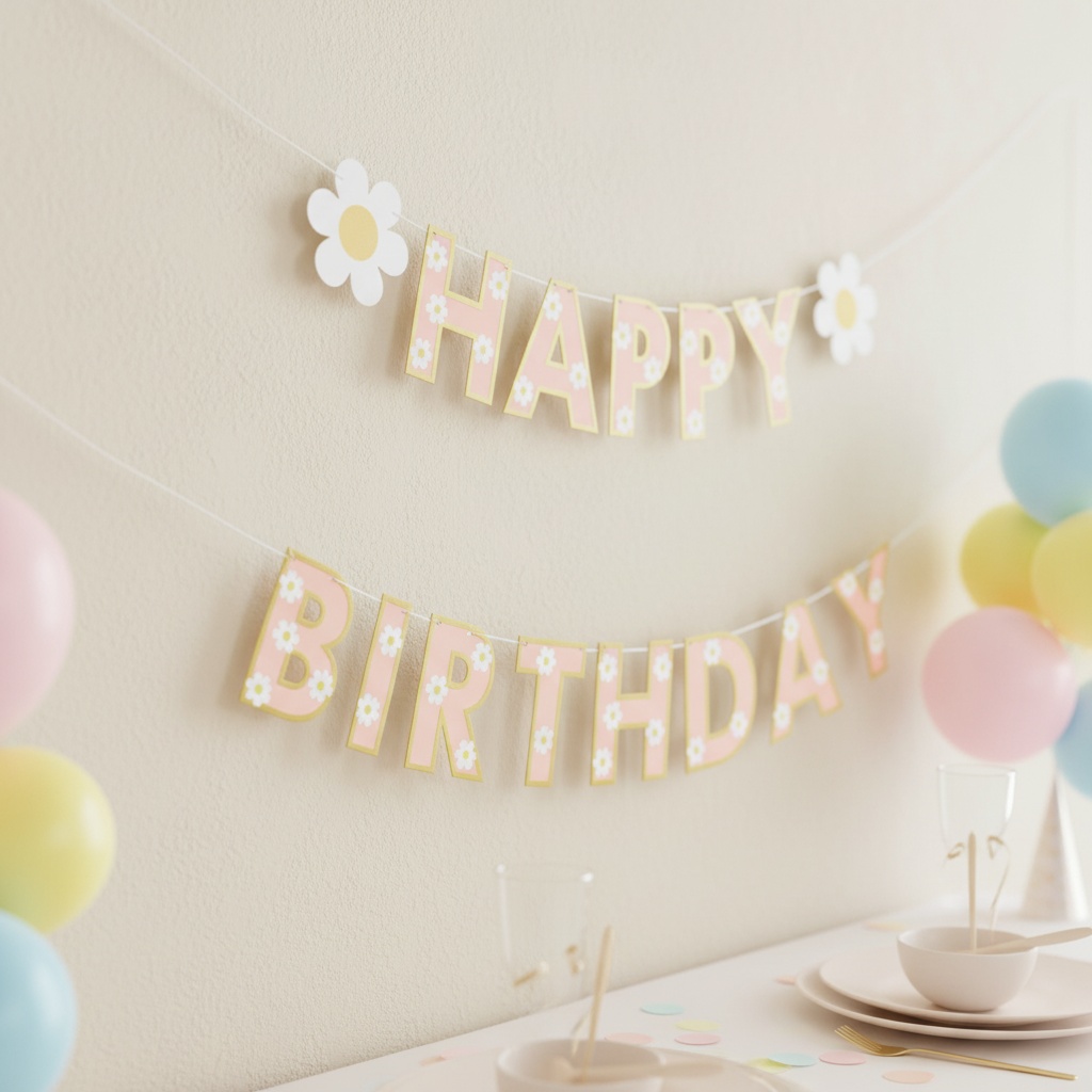 Happy Birthday Tusindfryd Guirlande