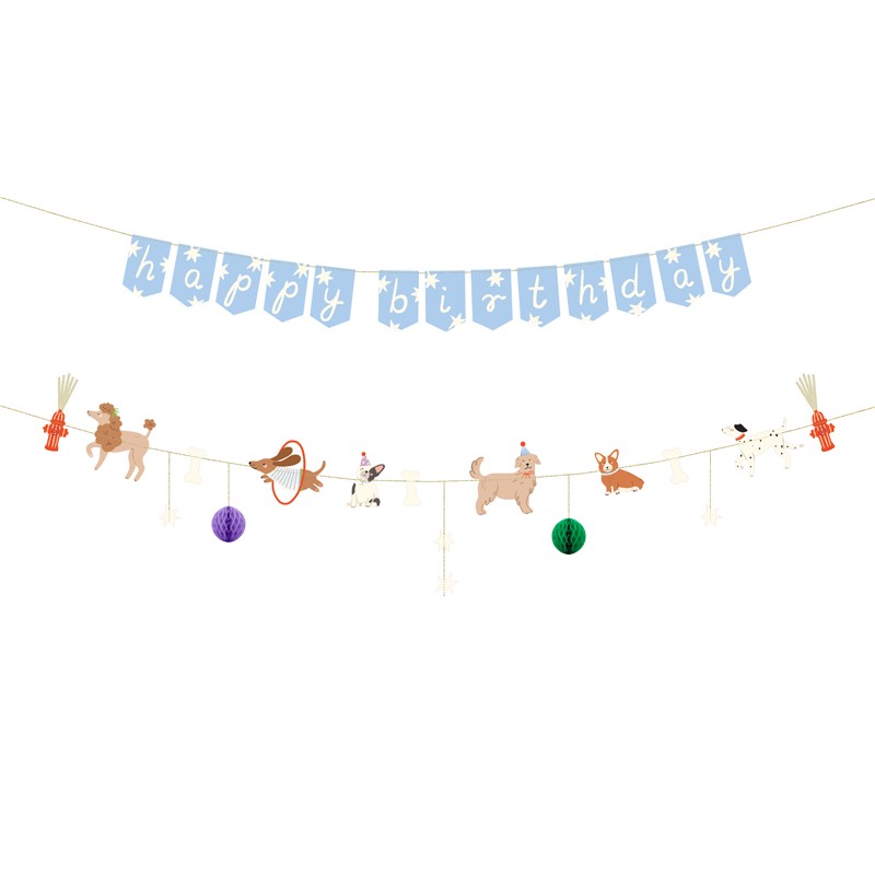 Hunde Happy Birthday Guirlande
