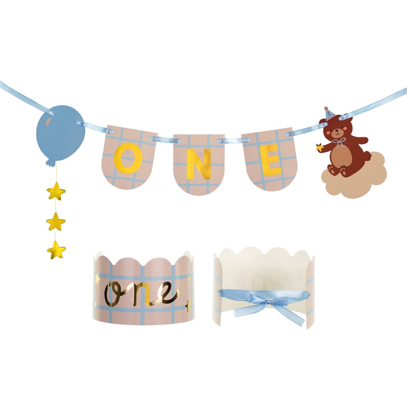 1 Års Guirlande & Krone Sæt