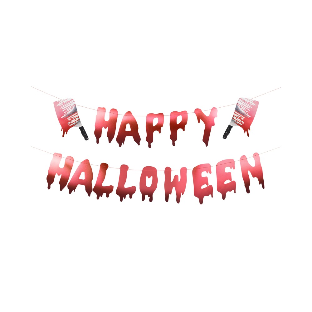 Happy Halloween Kødøkse Papirbanner