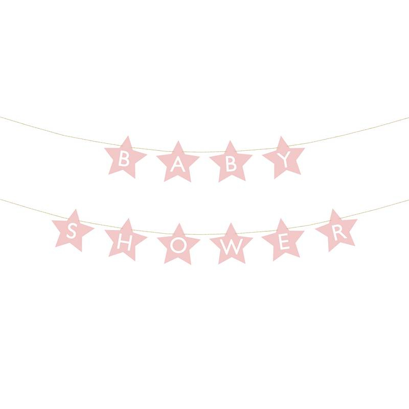 Babyshower Guirlande Lyserød