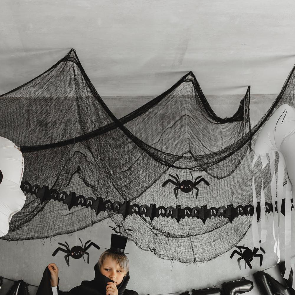 Halloween Stofbaggrund Sort