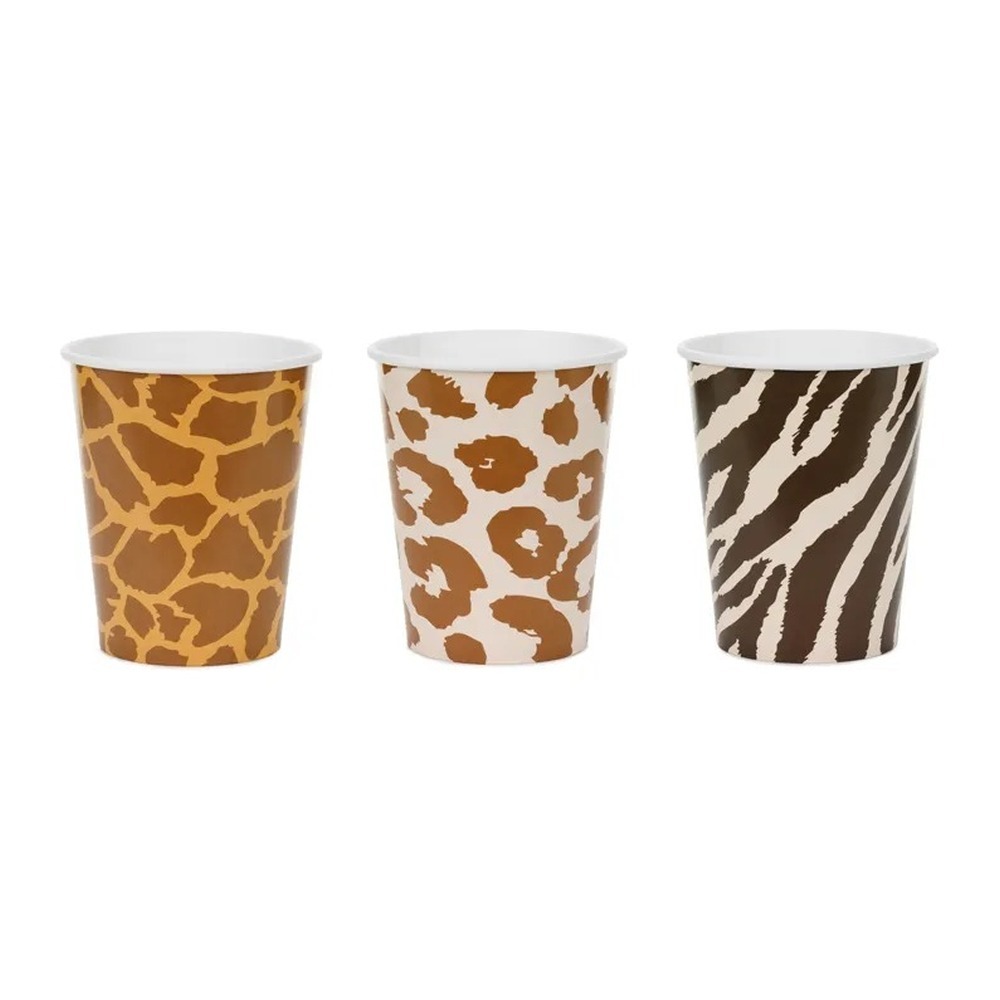 Safari Papkrus Mix - 6 stk (220 ml) | Safari Krus - Temashop