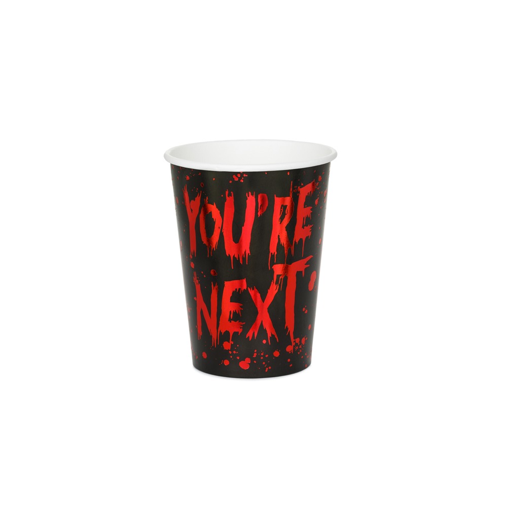 You're Next Papkrus - 6 stk (250 ml) | Blodstænk Krus - Temashop