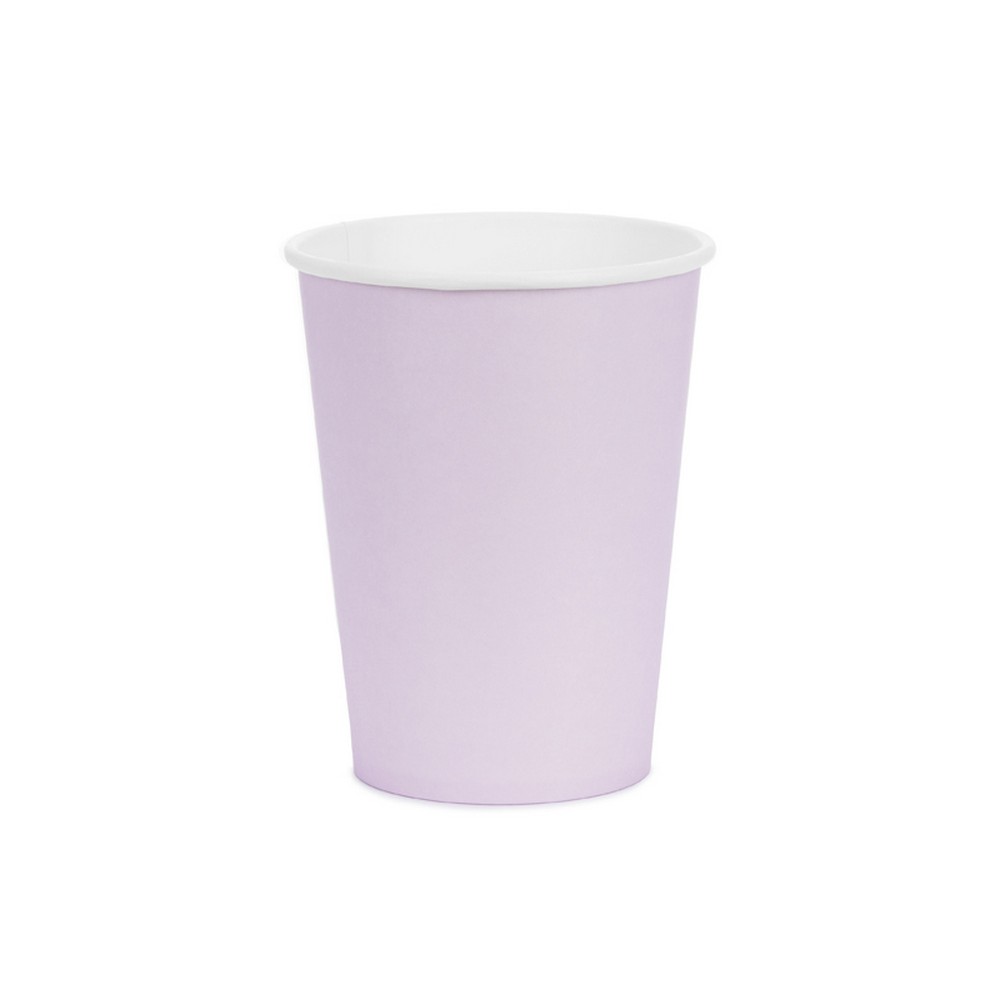 Papkrus Lavendel - 6 stk (250 ml) | Lilla tema Krus - Temashop