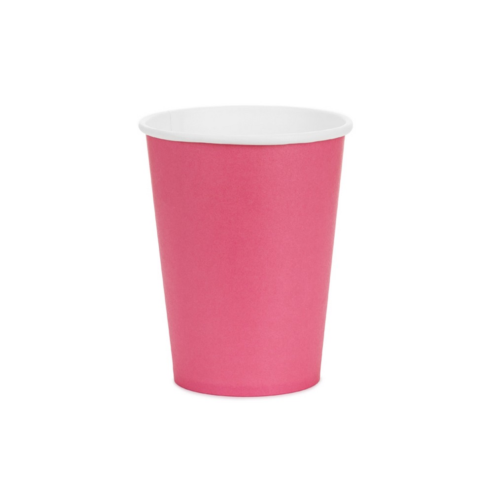 Papkrus Pink - 6 stk (250 ml) | Pink tema Krus - Temashop
