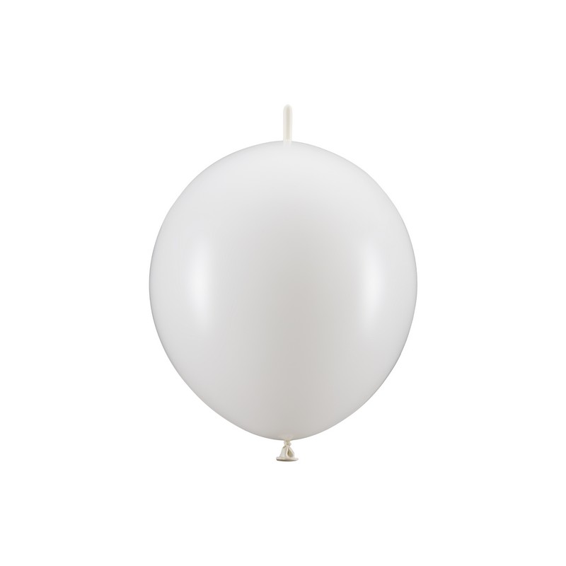 Linking Balloner Hvid 28 cm - 20 stk (28 cm) | Hvidt tema Latexballoner - Temashop
