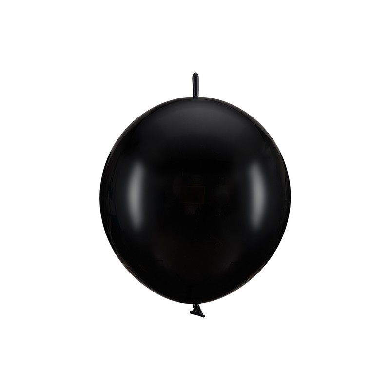 Linking Balloner Sort 28 cm - 20 stk (28 cm) | Sort tema Latexballoner - Temashop