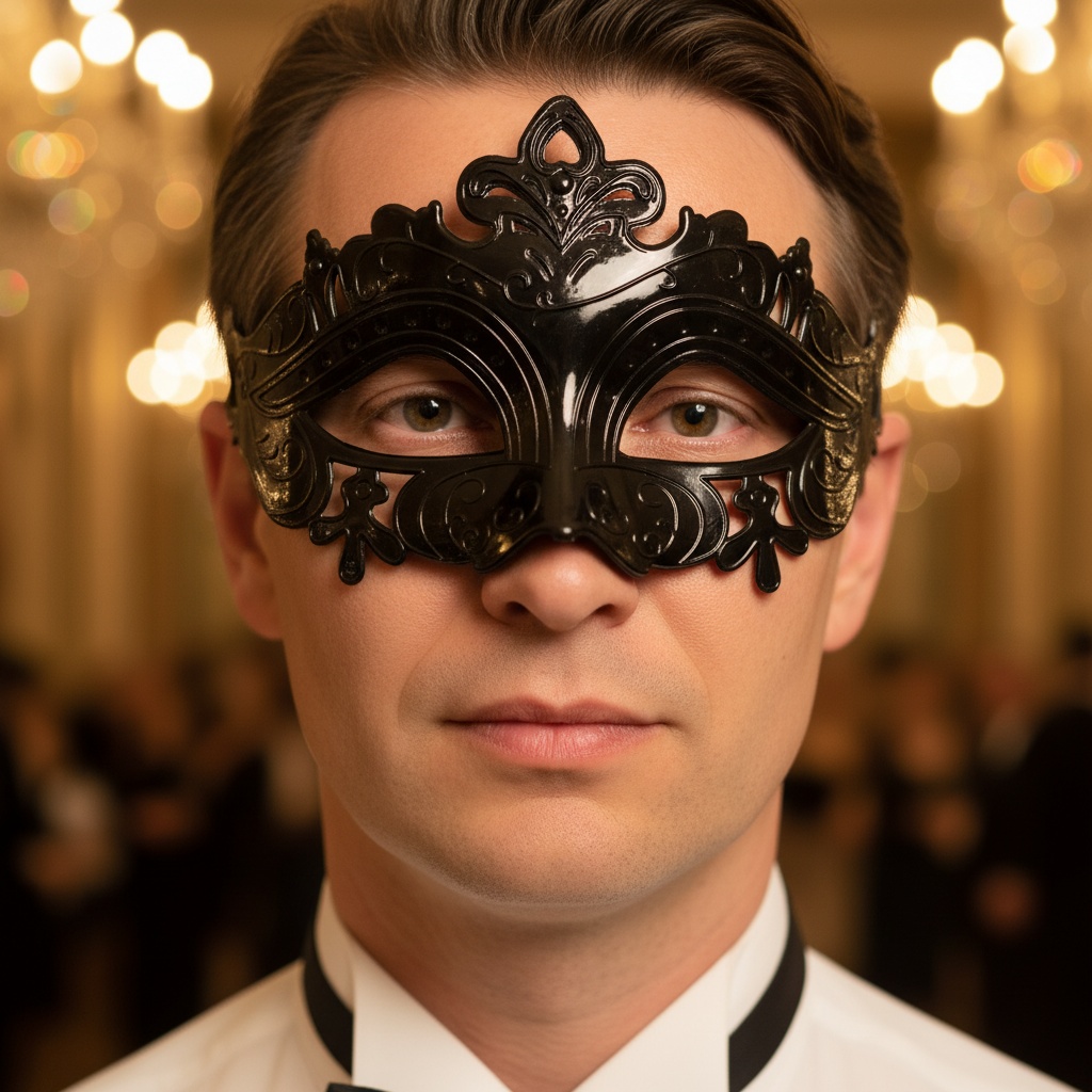 Venetiansk Barok Øjenmaske Sort | Masquerade Maske - Hovedtilbehør - Temashop