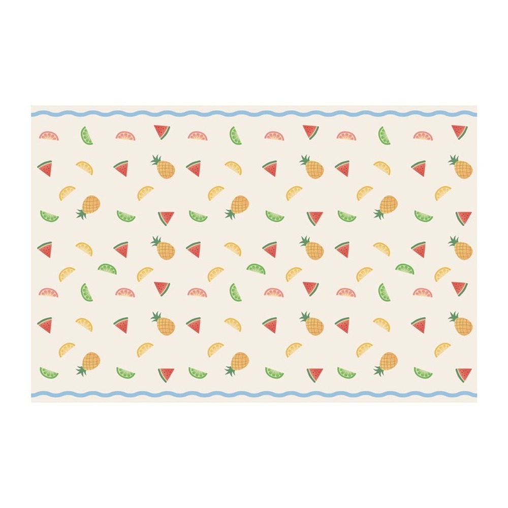 Frugtmotiv Papirdug Beige - 1 stk (180 x 120 cm) | Frugt Duge - Temashop