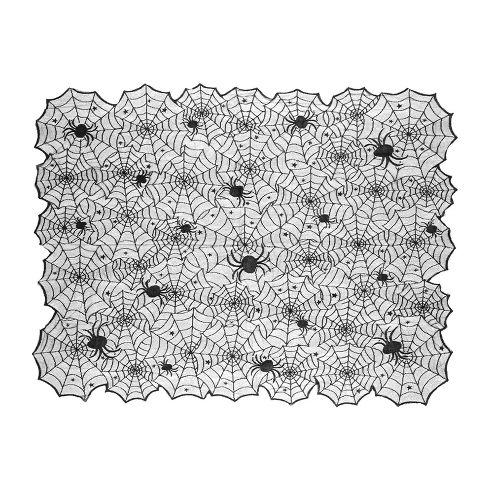 Spindelvæv Dug Sort