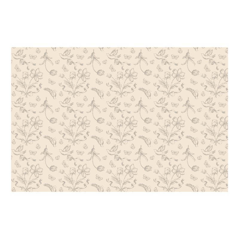Blomster Engangsdug Beige - 1 stk (180 x 120 cm) | Blomst Duge - Temashop