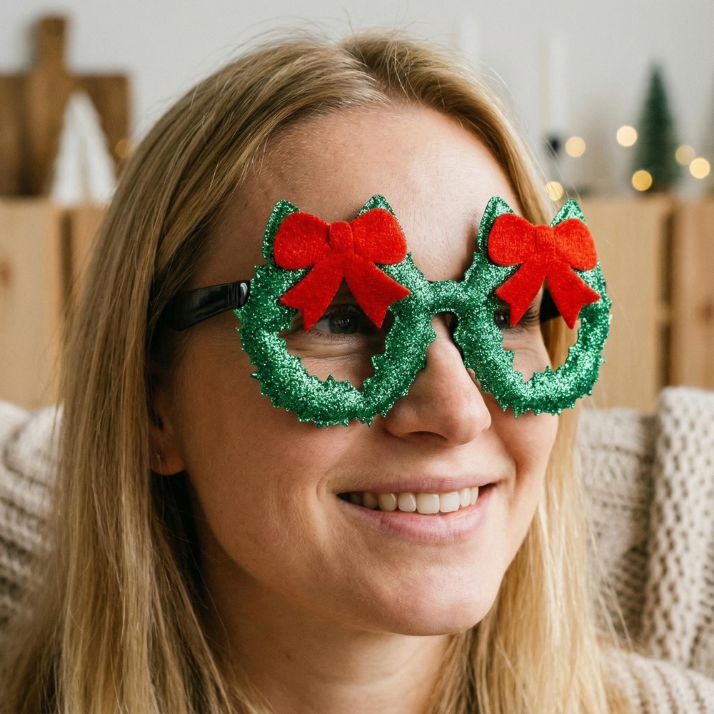 Julekrans Briller Grøn