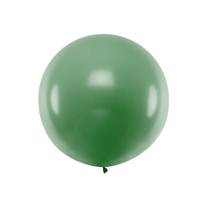 Stor Rund Ballon Mørkegrøn - 1 stk (100 cm) | Grønt tema Latexballoner - Temashop