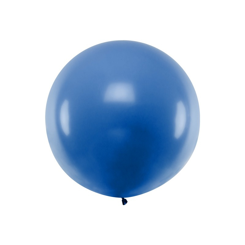Stor Rund Ballon Blå - 1 stk (100 cm) | Blåt tema Latexballoner - Temashop