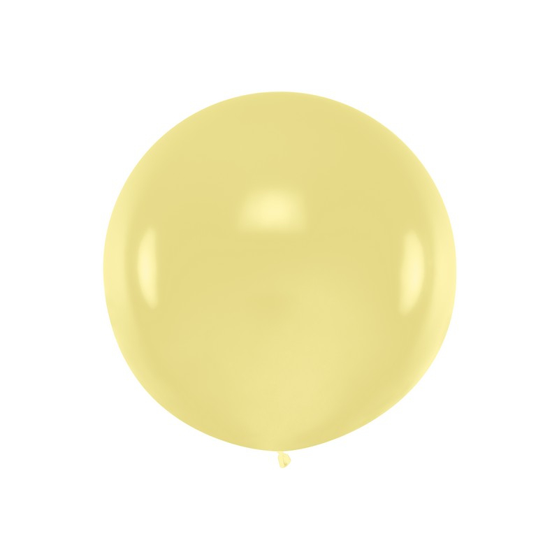 Stor Rund Ballon Gul - 1 stk (100 cm) | Gul tema Latexballoner - Temashop