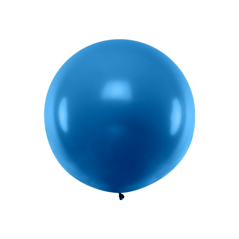 Stor Rund Ballon Navyblå - 1 stk (100 cm) | Blåt tema Latexballoner - Temashop