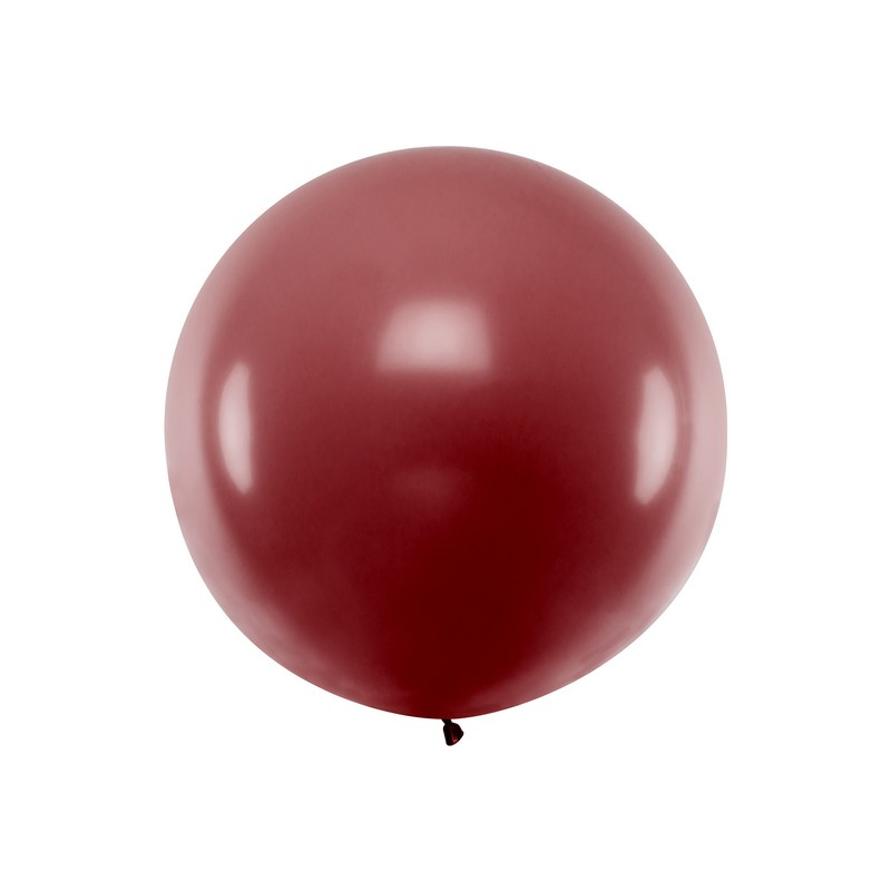 Stor Rund Ballon Pastel Burgundy - 1 stk (100 cm) - Temashop