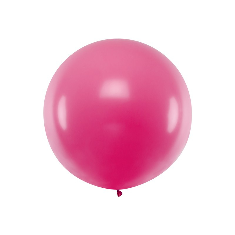 Stor Rund Ballon Pink - 1 stk (100 cm) | Pink tema Latexballoner - Temashop