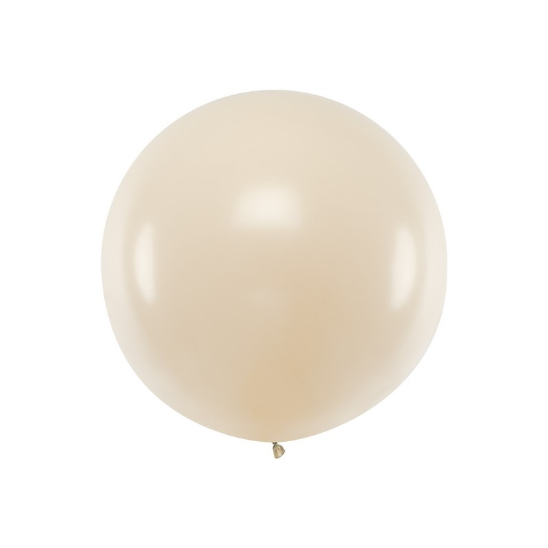 Stor Rund Ballon Cremehvid - 1 stk (100 cm) - Temashop