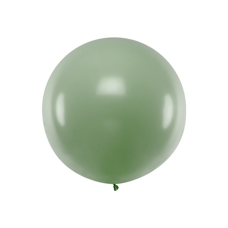 Stor Rund Ballon Rosemary Green - 1 stk (60 cm) | Grønt tema Latexballoner - Temashop