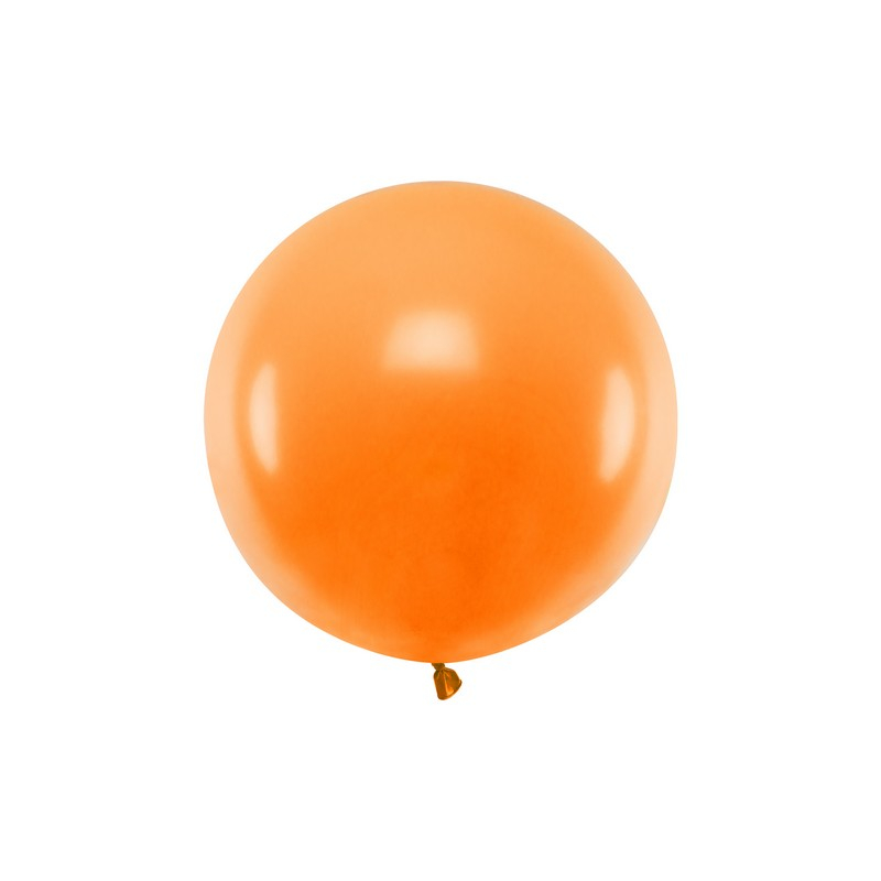 Stor Rund Ballon Orange - 1 stk (100 cm) | Orange tema Latexballoner - Temashop