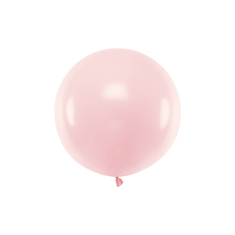 Stor Rund Ballon Lyserød - 1 stk (60 cm) | Pink tema Latexballoner - Temashop