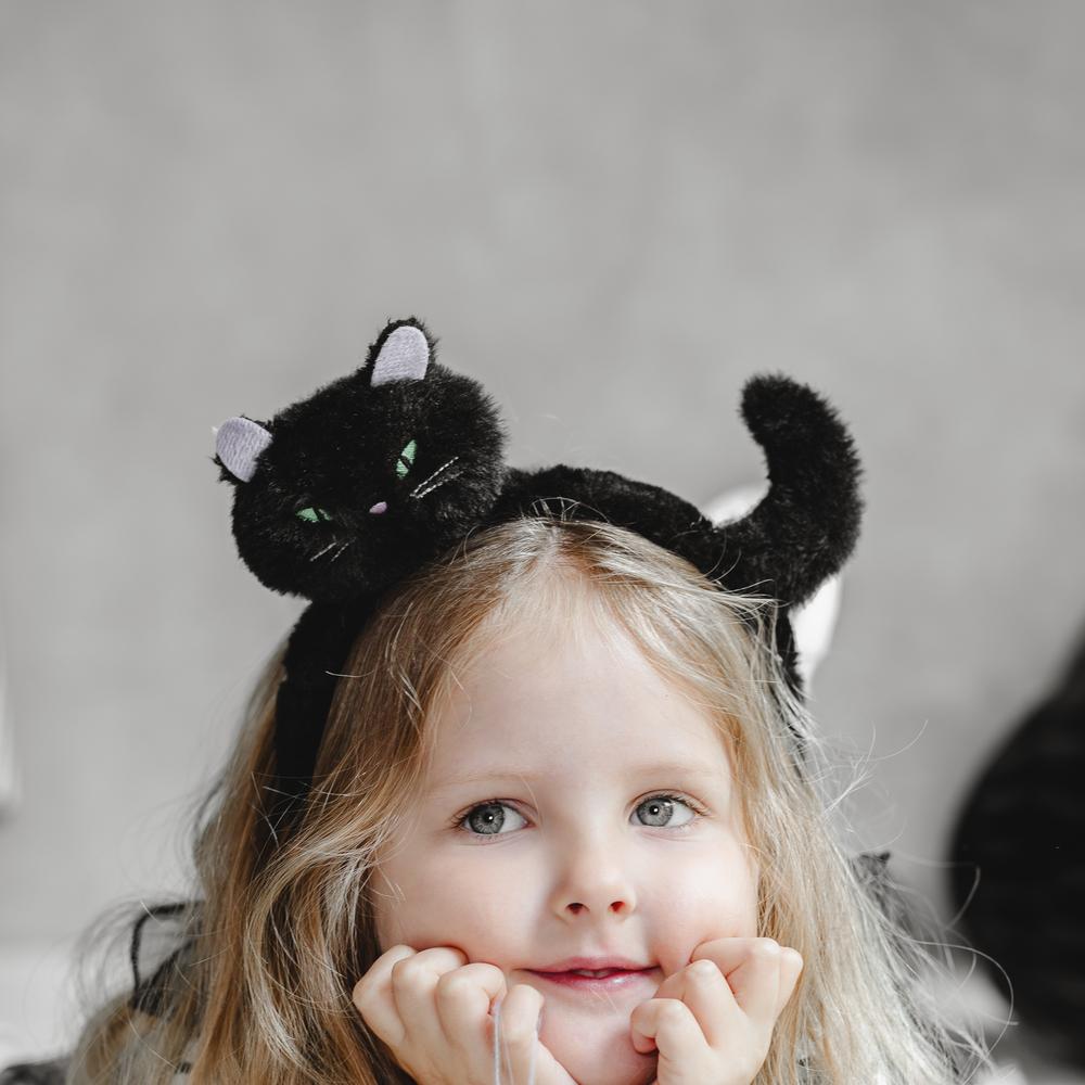 Kat Hårbøjle Sort | Halloween Hårbøjle / Pandebånd / Hårbånd - Hovedtilbehør - Temashop