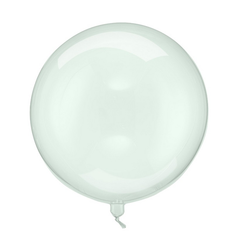 Transparent Kuglerund Ballon Grøn - 1 stk (40 cm) | Grønt tema Folieballoner - Temashop