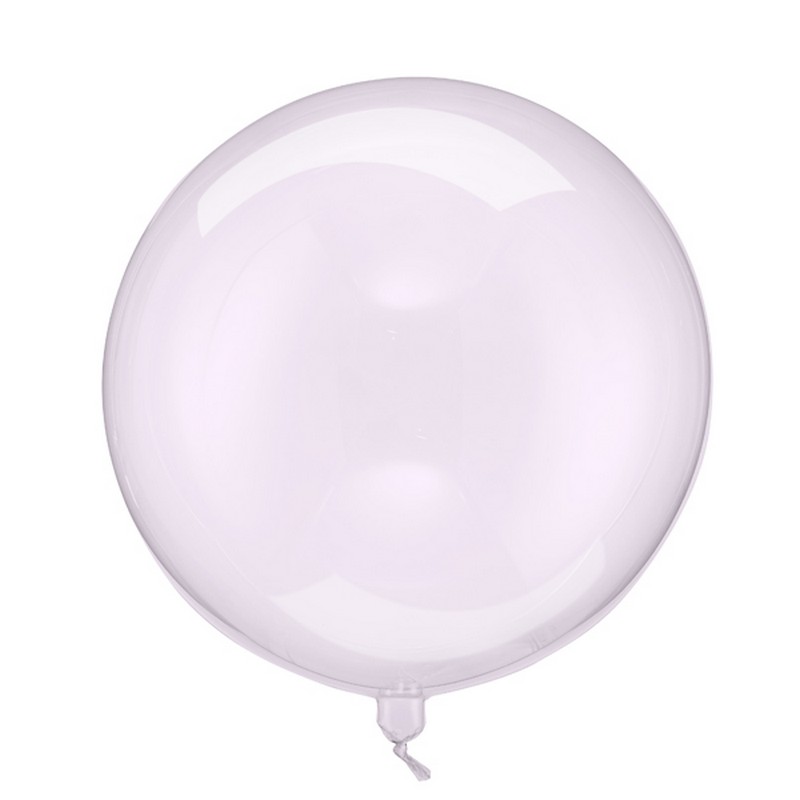 Transparent Kuglerund Ballon Lilla - 1 stk (40 cm) | Lilla tema Folieballoner - Temashop