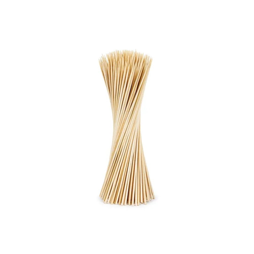 Træ Grillspyd 25 cm - 200 stk (25 cm) | Barbecue Bestik - Temashop
