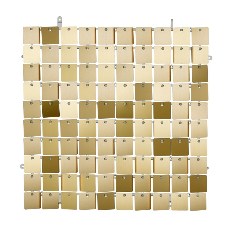 Vægpanel Mat Guld - 1 stk (30 x 30 cm) | Guld tema Vægbaggrunde - Temashop