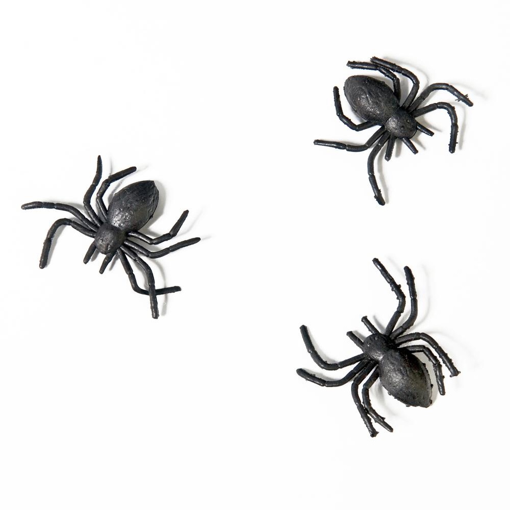 Edderkopper Pynt - 10 stk (3 cm) | Edderkop Halloweenpynt - Temashop
