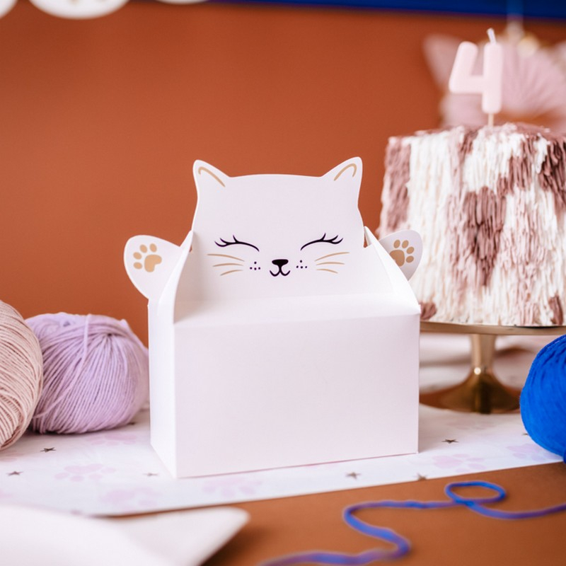 Katte Kageæske - 6 stk (19,5 x 8 x 19 cm) | Kat Æsker - Temashop