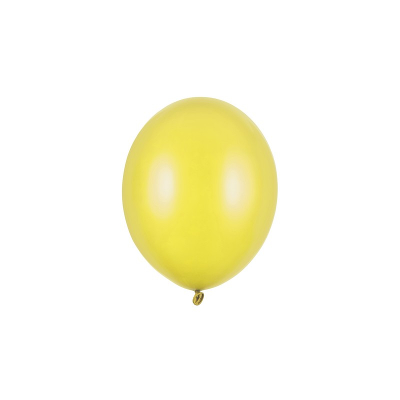 Balloner Metallic Lemon Zest - 100 stk (23 cm) | Gul tema Latexballoner - Temashop
