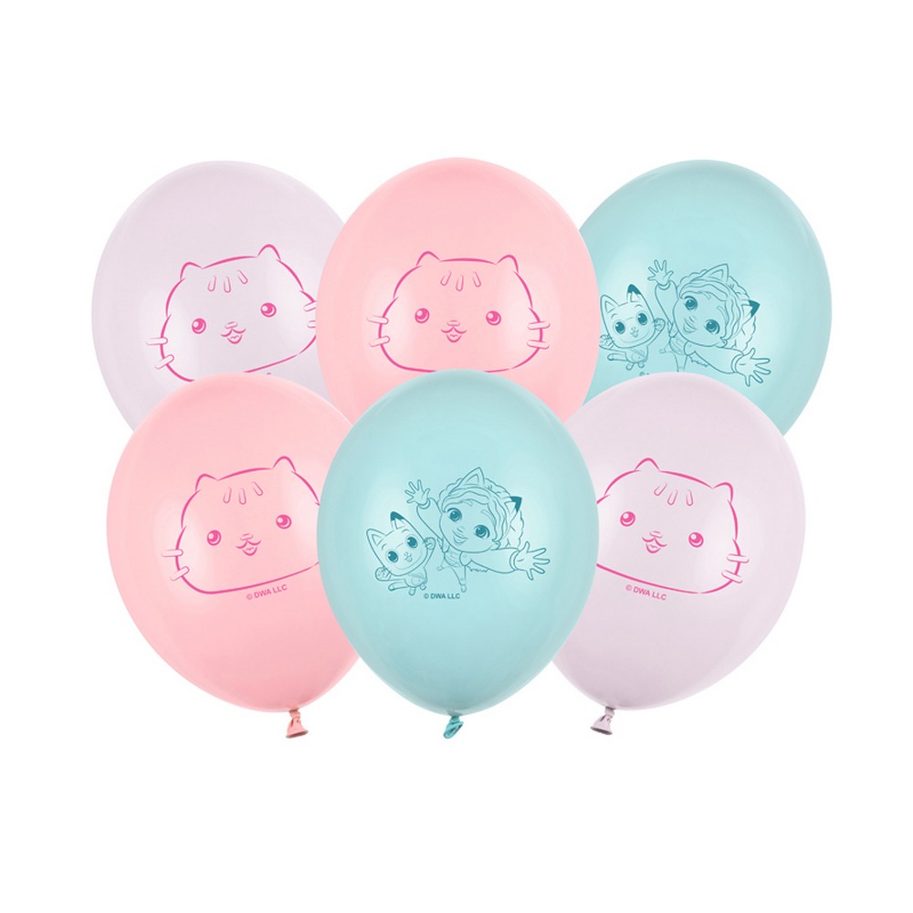 Gabbys Dukkehus Kat Latexballoner - 6 stk (27 cm) | Gabbys Dollhouse Latexballoner - Temashop