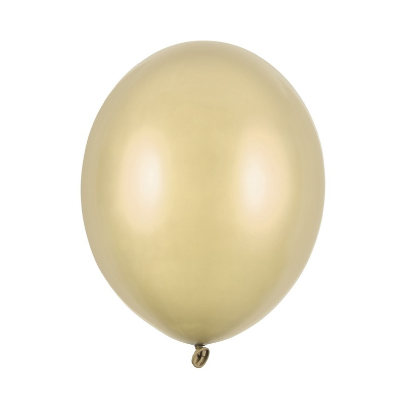 Balloner Metallic Cold Gold - 100 stk (30 cm) | Guld tema Latexballoner - Temashop