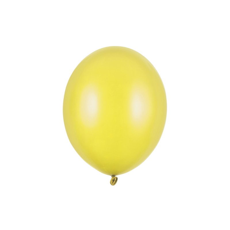 Latexballoner Metallic Lemon Zest - 10 stk (30 cm) | Gul tema Latexballoner - Temashop