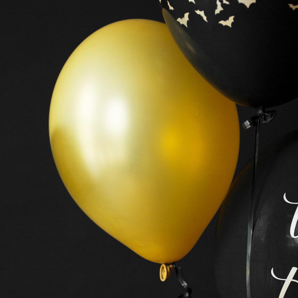 Flagermus Balloner Guld/Pastel Sort
