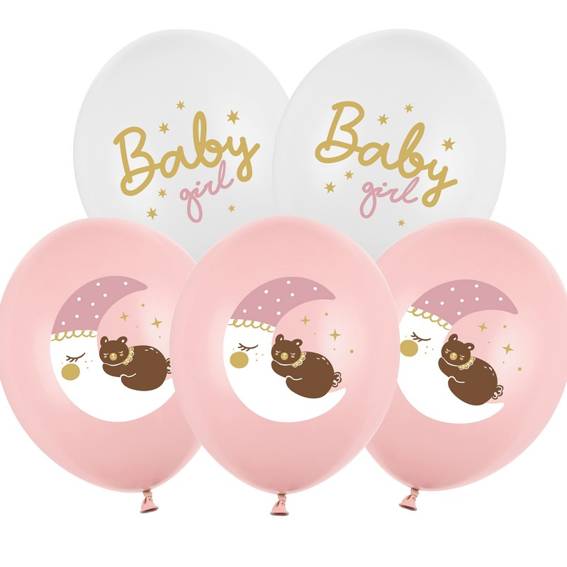 Baby Girl Latexballoner - 50 stk (30 cm) | Babyshower Latexballoner - Temashop