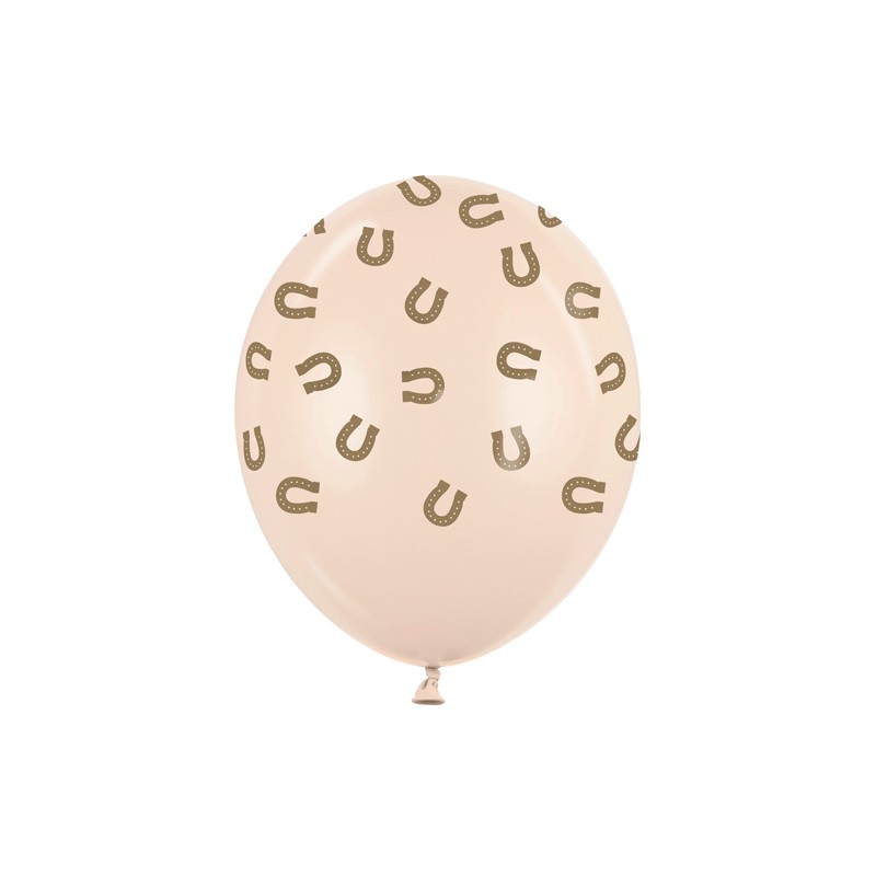 Hestesko Latexballoner Alabaster - 6 stk (30 cm) | Hest Latexballoner - Temashop