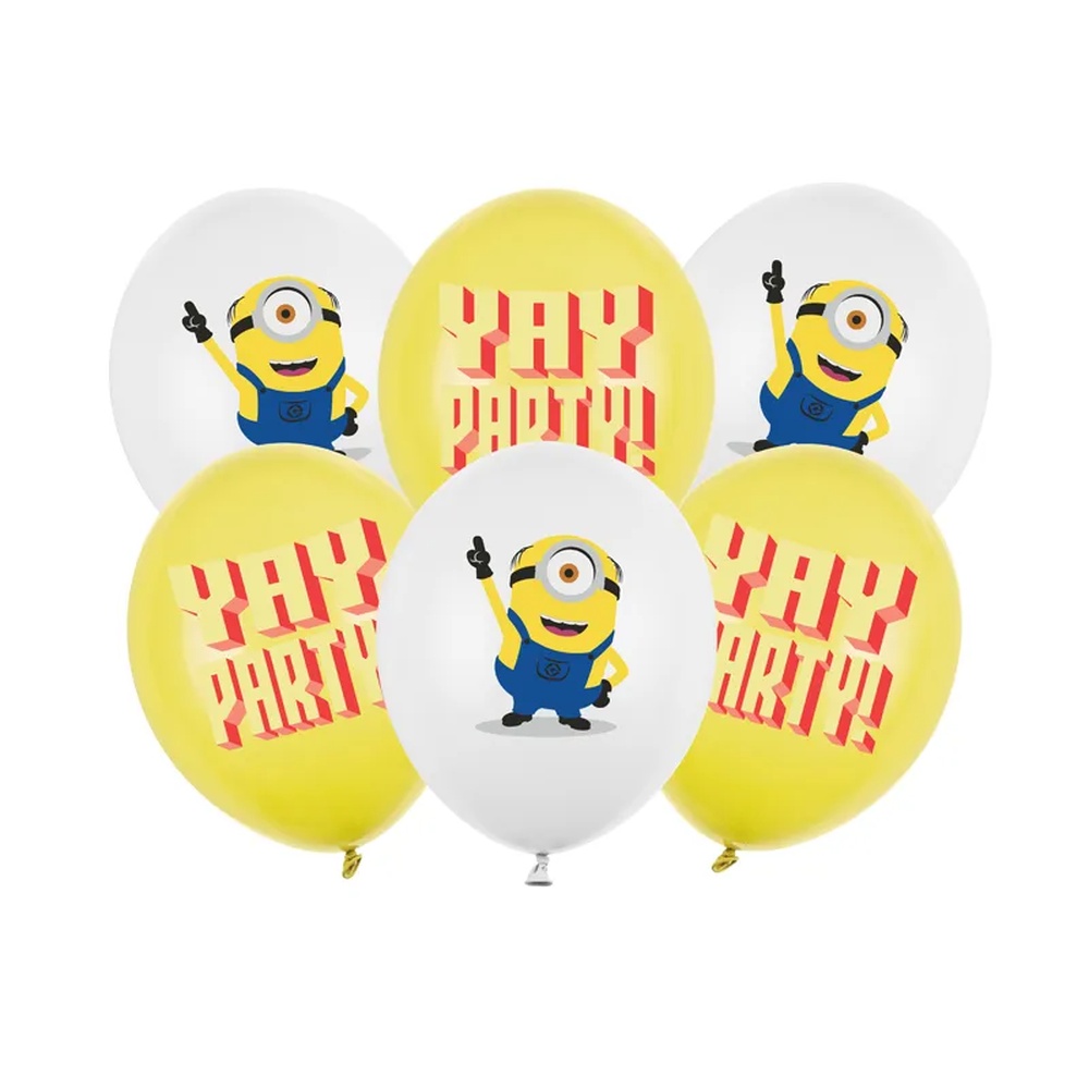 Minions Latexballoner - 6 stk (30 cm) | Minions Latexballoner - Temashop