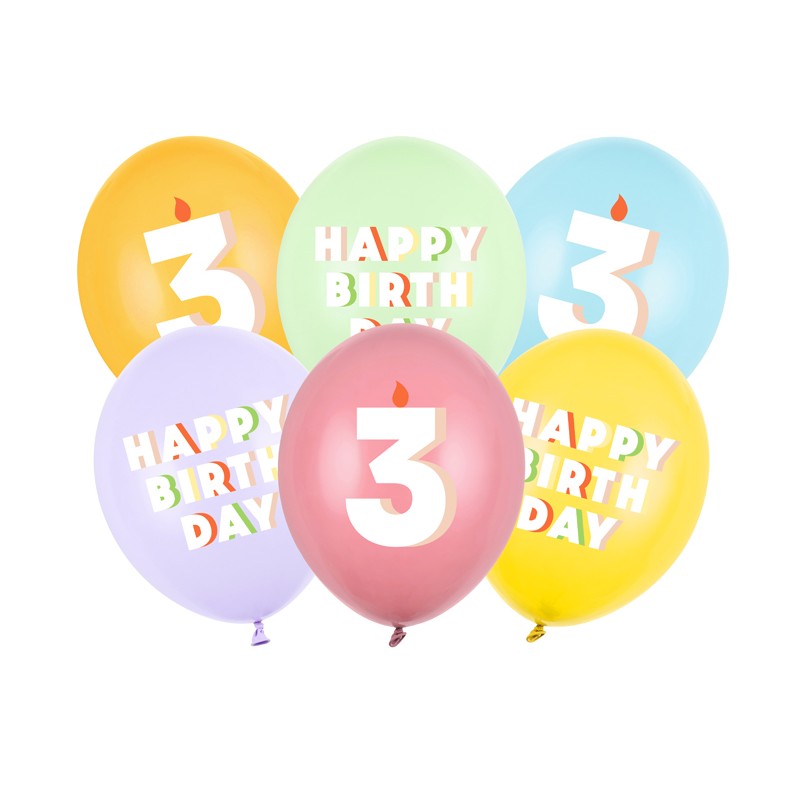 3 Års Fødselsdag Latexballoner