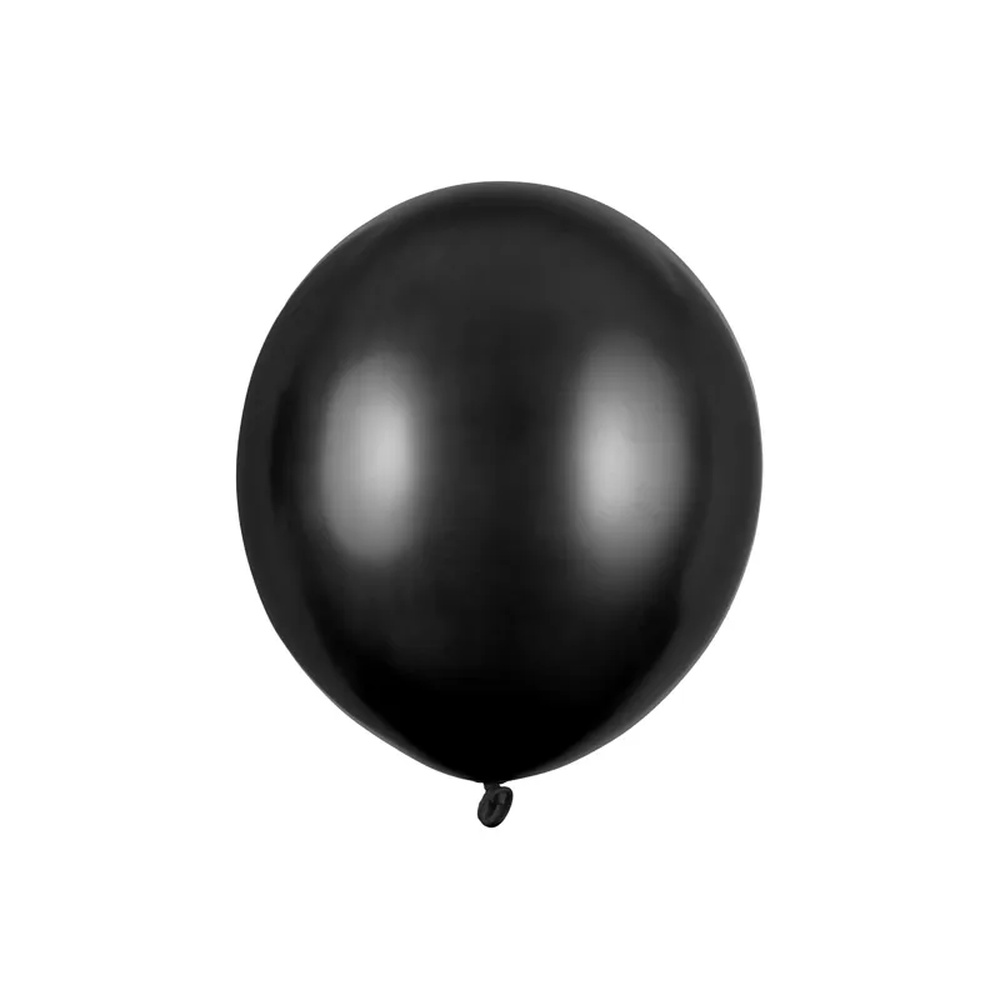 Latexballoner Metallic Black 43 cm - 25 stk (43 cm) | Sort tema Latexballoner - Temashop