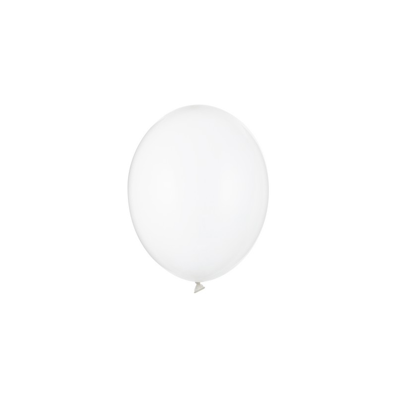 Små Balloner Krystalklar - 100 stk (12 cm) | Hvidt tema Latexballoner - Temashop